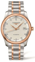 Longines Master Collection 40 Date Stainless Steel / Pink Gold / Silver-Arabic Bracelet (L2.793.5.77.7)