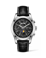 Longines Conquest Classic Moonphase Stainless Steel - Red Gold / Black / Bracelet (L2.798.4.52.3)