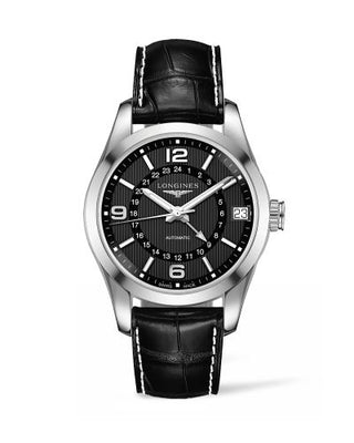 Longines - L2.799.4.56.3  Conquest Classic 42 GMT Stainless Steel / Black