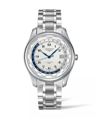 Longines - L2.802.4.70.6  Master Collection 42 World Time Stainless Steel / Silver-Arabic / Bracelet