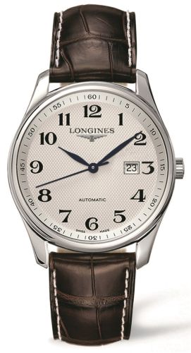 Longines - L2.893.4.78.3  Master Collection 42 Date Stainless Steel / Silver-Arabic / Alligator