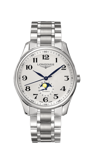 Longines - L2.919.4.78.6  Master Collection 42 Moonphase Stainless Steel / Silver-Arabic / Bracelet