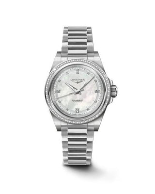 Longines - L3.430.0.87.6  Conquest 34 Stainless Steel - Diamond / MOP / Bracelet