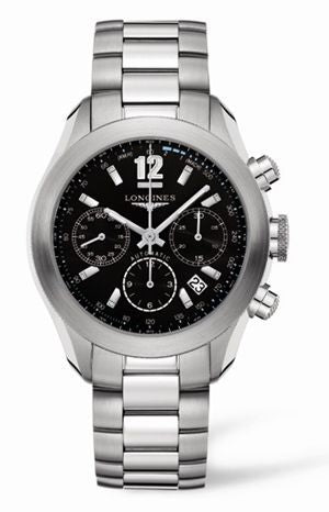 Longines - L3.635.4.56.6  GrandeVitesse Chronograph Black Bracelet