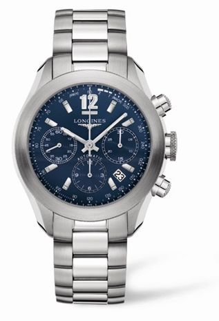 Longines - L3.635.4.96.6  GrandeVitesse Chronograph Blue Bracelet