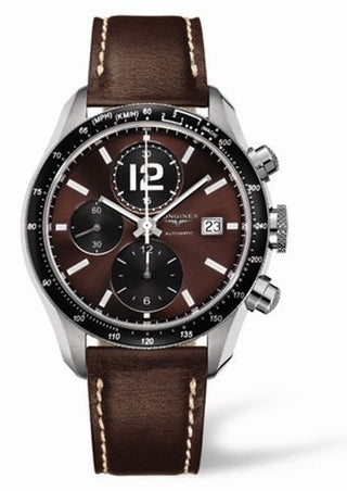 Longines - L3.636.4.60.2  GrandeVitesse Tachymeter Brown Strap