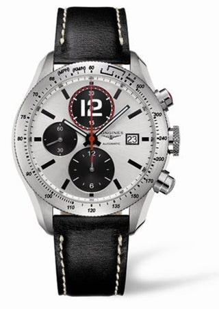 Longines - L3.636.4.70.2  GrandeVitesse Tachymeter Panda Leather