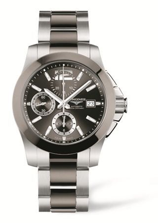 Longines - L3.661.4.06.7  Conquest Chronograph Grey Ceramic