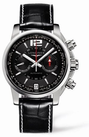 Longines - L3.666.4.56.2  Admiral Chronograph Black Strap