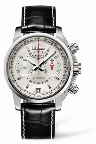 Longines - L3.666.4.76.2  Admiral Chronograph Silver Strap