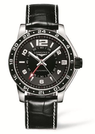 Longines - L3.668.4.56.0  Admiral GMT Black