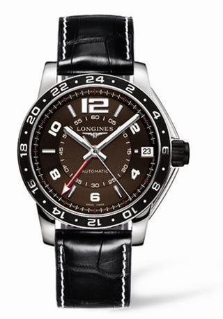 Longines - L3.668.4.66.2  Admiral GMT Brown