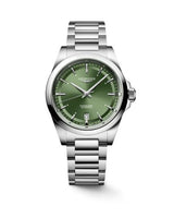 Longines Conquest Chronograph 42 Stainless Steel / Silver - Green / Bracelet (L3.720.4.02.6)