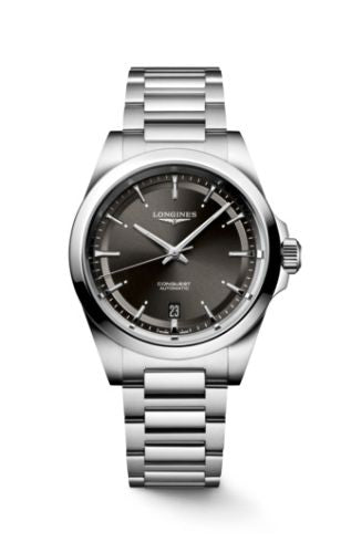 Longines - L3.720.4.52.6  Conquest 38 Stainless Steel / Black / Bracelet