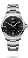 Longines Conquest V.H.P. GMT 43 Stainless Steel / Silver / Rubber (L3.728.4.66.6)