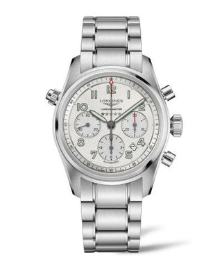 Longines - L3.820.4.73.6  Spirit Chronograph 42 Silver / Bracelet