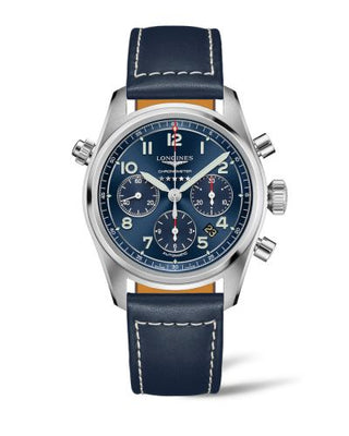 Longines - L3.820.4.93.0  Spirit Chronograph 42 Blue / Strap