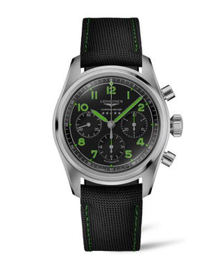 Longines - L3.829.1.53.2  Spirit Chronograph 42 Pioneer Edition Titanium / Black