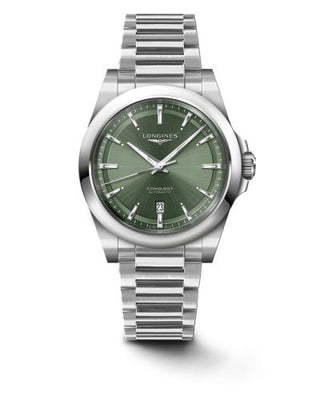 Longines - L3.830.4.02.6  Conquest 41 Stainless Steel / Green / Bracelet