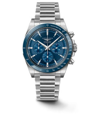 Longines - L3.835.4.92.6  Conquest Chronograph 42 Stainless Steel / Blue / Bracelet