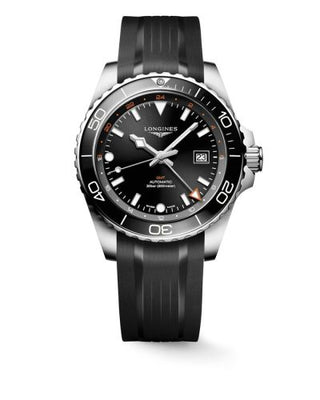 Longines - L3.890.4.56.9  Hydroconquest GMT 43 Stainless Steel / Black / Rubber