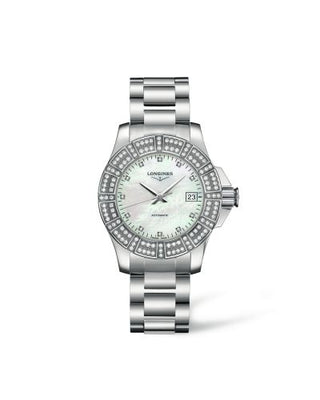 Longines - L3.180.0.87.6  Conquest 29.5 Automatic Double Row Diamond