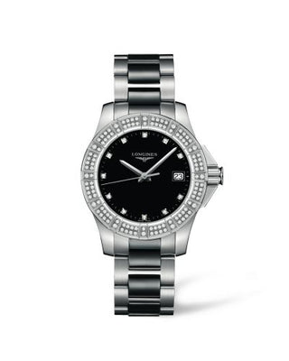 Longines - L3.280.0.57.7  Conquest 35 Quartz Stainless Steel Diamond Bezel