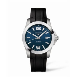 Longines - L3.658.4.96.2  Conquest Automatic 41mm Blue Rubber