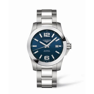 Longines - L3.658.4.96.6  Conquest Automatic 41mm Blue