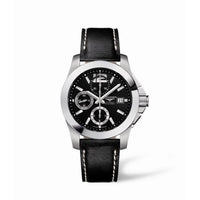 Longines Conquest Quartz 41mm Black Leather (L3.662.4.56.0)