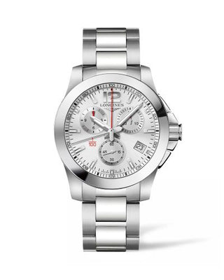 Longines - L3.700.4.76.6  Conquest Chronograph Quartz 41 Stainless Steel / Silver / Bracelet