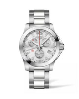 Longines Conqyuest Chronograph Quartz 41 Stainless Steel / Black / Bracelet (L3.700.4.76.6)