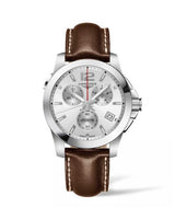 Longines Conquest Chronograph Quartz 41 Stainless Steel / Silver / Bracelet (L3.702.4.76.5)