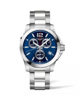 Longines Conquest Chronograph Quartz 41 Stainless Steel / Silver / Bracelet (L3.702.4.96.6)