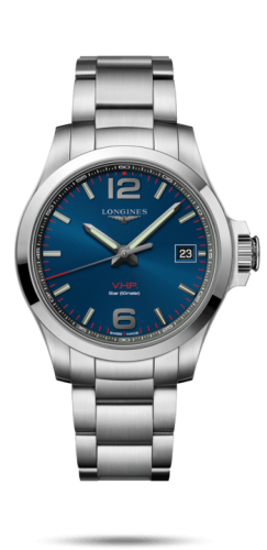 Longines - L3.716.4.96.6  Conquest V.H.P. 41 Stainless Steel / Blue / Bracelet