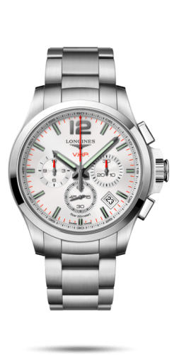 Longines - L3.717.4.76.6  Conquest V.H.P. Chronograph 42 Stainless Steel / Silver / Bracelet