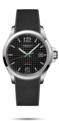 Longines - L3.726.4.66.9  Conquest V.H.P. 43 Stainless Steel / Carbon / Rubber