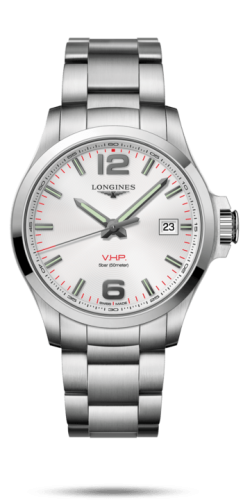 Longines - L3.726.4.76.6  Conquest V.H.P. 43 Stainless Steel / Silver / Bracelet