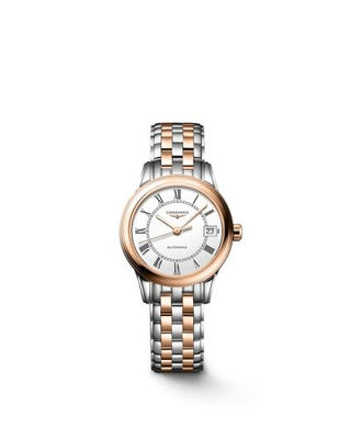 Longines - L4.274.3.91.7  Flagship 26 Automatic Stainless Steel - Red Gold / White - Roman / Bracelet