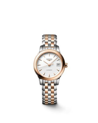 Longines - L4.274.3.92.7  Flagship 26 Automatic Stainless Steel - Red Gold / White / Bracelet