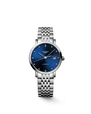 Longines - L4.310.4.97.6  Elegant Collection Automatic 29 Stainless Steel / Blue - Diamond / Bracelet