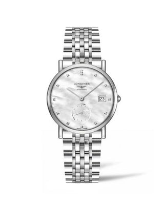 Longines - L4.312.4.87.6  Elegant Collection Small Second 34.5 Stainless Steel / MOP / Bracelet