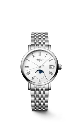 Longines - L4.330.4.11.6  Elegant Collection Moonphase 30 Stainless Steel / White / Bracelet