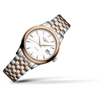 Longines - L4.374.3.90.7  Flagship 30 Stainless Steel - Pink Gold / White / Bracelet