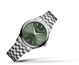 Longines - L4.374.4.02.6  Flagship 30 Stainless Steel / Green / Bracelet