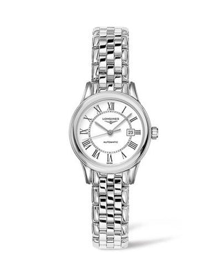 Longines - L4.374.4.21.6  Flagship 30 Stainless Steel / White - Roman / Bracelet