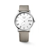 Longines - L4.812.4.11.2  Elegant Collection Small Second 39 Stainless Steel / White - Roman