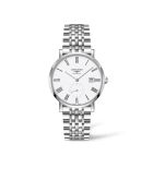 Longines - L4.812.4.11.6  Elegant Collection Small Second 39 Stainless Steel / White - Roman / Bracelet