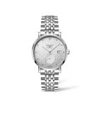 Longines - L4.812.4.77.6  Elegant Collection Small Second 39 Stainless Steel / Silver - Linen / Bracelet