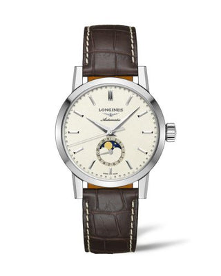 Longines - L4.826.4.92.2  1832 Moonphase 40 Stainless Steel / Beige